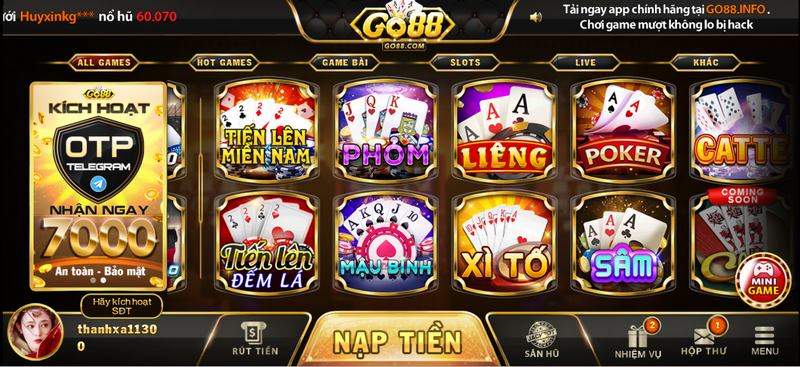 Game bài Mậu Binh Go88 mang đến trải nghiệm cực kỳ thú vị