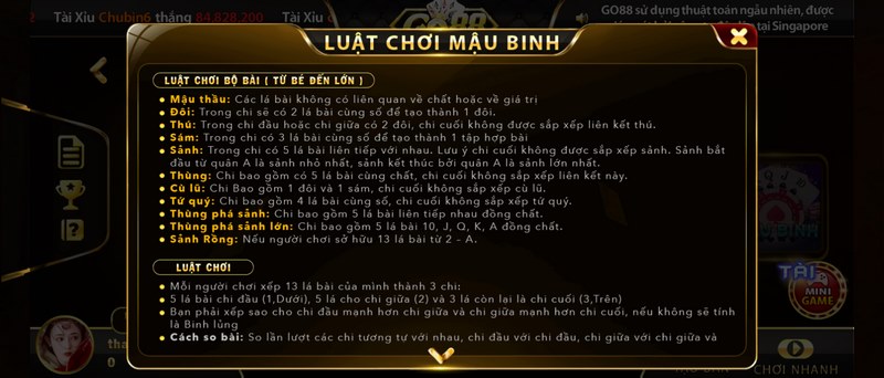 Cách để chơi mậu binh Go88 chuẩn chỉ