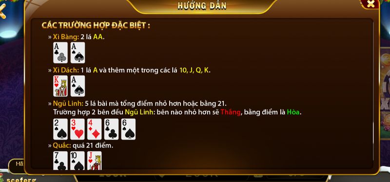 Các trường hợp thường xuyên xảy ra trong xì dách Go88