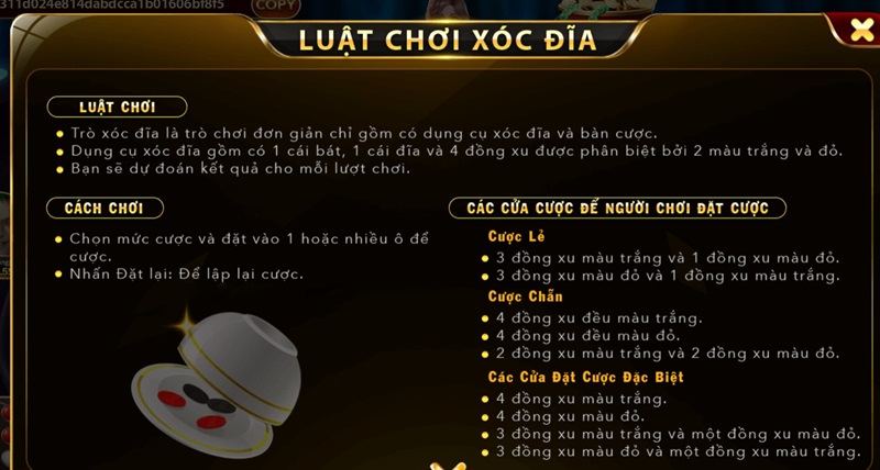 Luật chơi Xóc Dĩa rất dễ làm quen