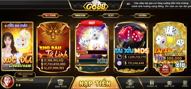 Go88 là cổng game đổi thưởng hot nhất được yêu thích