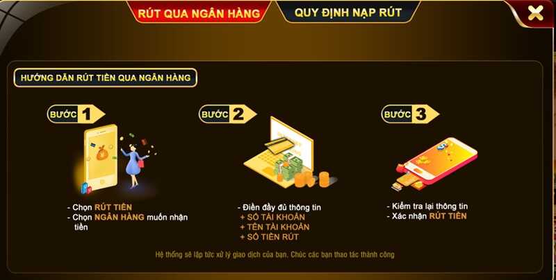 Một số yêu cầu cần đáp ứng khi rút tiền Go88