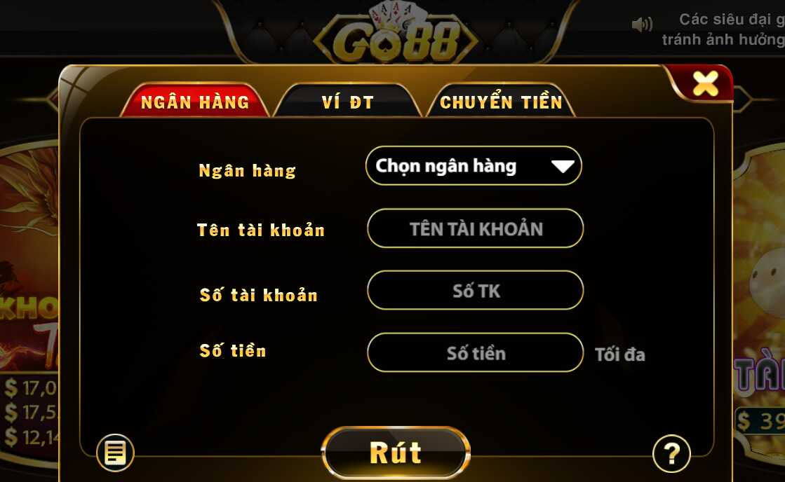 Các bước rút tiền tại Go88 người mới không nên bỏ qua